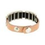 Bracelet similicuir CHERINNE Rose peau (Argenté) - 7965-31897