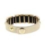 Bracelet similicuir argenté, 7961 Noir Beige (Golden) - 7965-31898