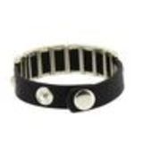 CHERINNE Leatherette bracelet Black (Silver) - 7965-31901