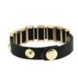 CHERINNE Leatherette bracelet Black (Golden) - 7965-31902
