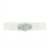 Ceinture élastique rose strass 7192 Blanc - 7193-32149