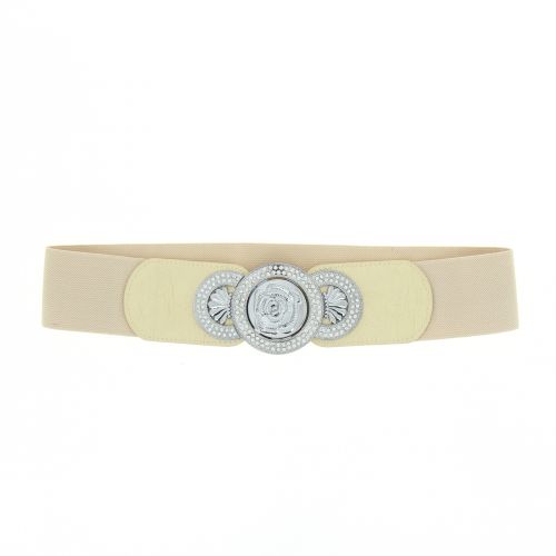 Ceinture élastique rose strass Keturah 