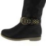 Paire de bijoux de bottes, oeillets et clous, DH010 Noir-Or Black (Bronze) - 9917-32245