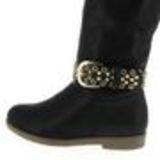 Paire de bijoux de bottes, oeillets et clous, DH010 Noir-Or Black (Golden) - 9917-32246