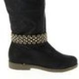 Paire de bijoux de bottes, oeillets et clous, DH010 Noir-Or Black (Golden) - 9917-32251