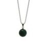 Collier disco ball à strass A087-1 Vert foncé - 3714-32259