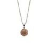 Collier shamballa, strass, A087-1 MARRON