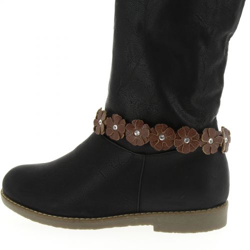 Paire de bijoux de bottes fleurs PRECYLLIA Marron - 5707-32261