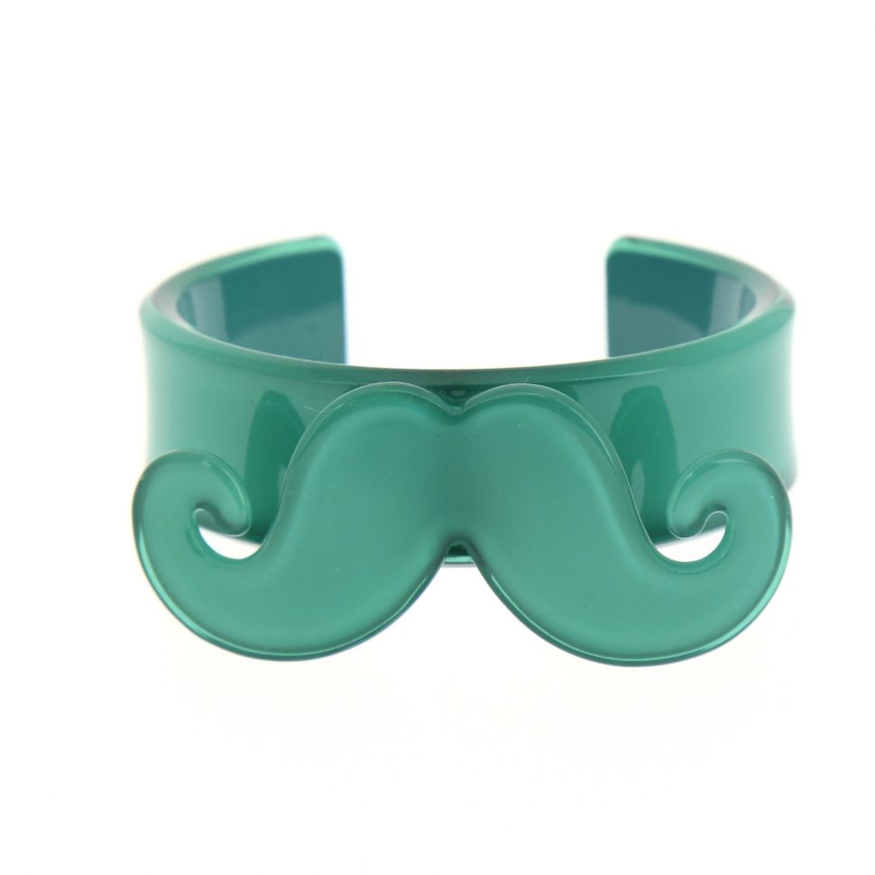 Bracelet moustache en acrylique 2095 Vert - 3311-32271