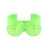 Bracelet moustache en acrylique 2095 Vert fluo - 3311-32274