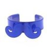 Bracelet moustache en acrylique, 2095 sarcelles Bleu cyan - 3311-32276