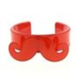 Bracelet moustache en acrylique 2095 Rouge - 3311-32277