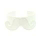 Bracelet moustache en acrylique, 2095 sarcelles Blanc - 3311-32278