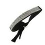 Bracelet strass élastique, 6676 Noir (Blanc) - 6676-32281