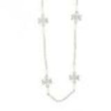 Collier strass avec boucles d'oreilles, 8528 Argenté Blanc - 9713-32335