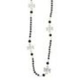 Collier strass avec boucles d'oreilles, 8528 Argenté Noir - 9713-32338