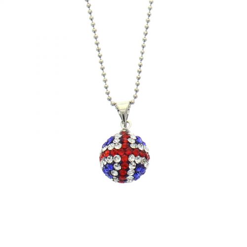 collana palla da discoteca con strass inglese