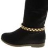 Paire de bijoux de bottes strass, 6110 Marron-Or Black (Brown) - 6111-32387