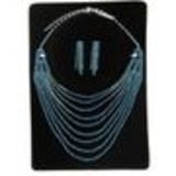 Parrure Collier et Boucles d'oreilles FEIROUZ Bleu - 9938-32451