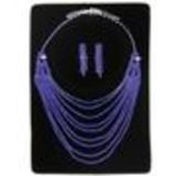 Parrure Collier et Boucles d'oreilles FEIROUZ Bleu cyan - 9938-32453