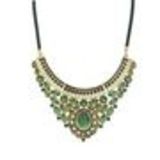 Collier rétro et strass Liliah Vert - 5103-32477