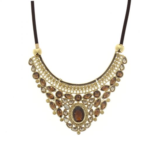 Collier rétro et strass Liliah Beige - 5103-32479