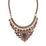 Collier rétro et strass Liliah Fuchsia - 5103-32480