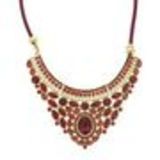 Collier rétro et strass Liliah Rouge - 5103-32481