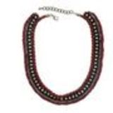 Collier strass et tressé Jema Noir (Rouge) - 5148-32482