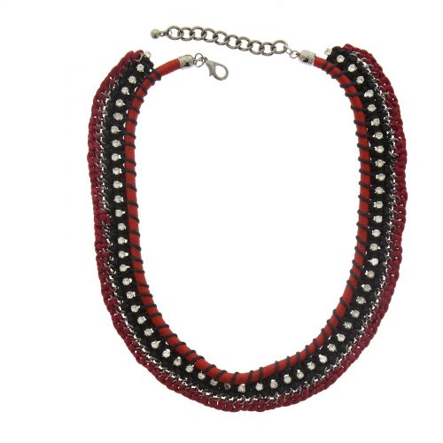 Collier femme, Coeur en strass, XS-2259