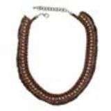 Collier cordons similicuir Camel - 5148-32483