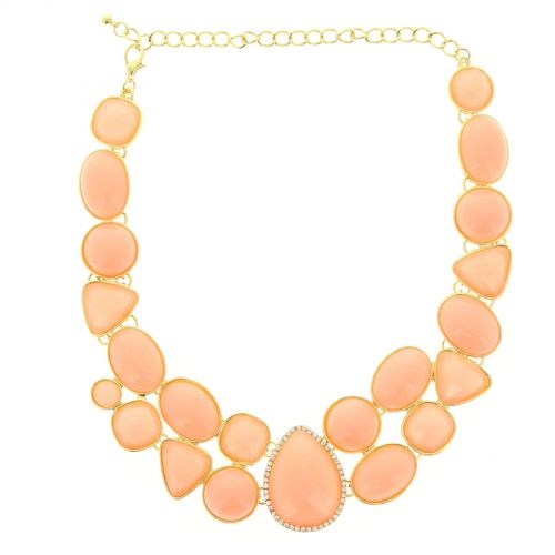 Collier doré strass Naouele Orange - 7487-32513