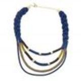 Collier cordons chaine et tresse Eleanore Bleu - 5161-32573