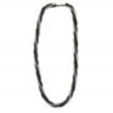 Collier cordons similicuir Black-White - 9498-32585