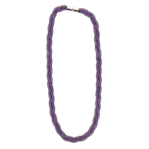 Collier cordons similicuir Purple - 9498-32586