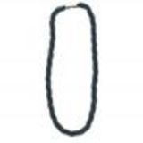 Collier strass et tressé cordons, 5302 Noir-Argent Bleu pétrole - 9498-32587