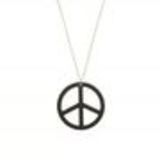 Sautoir acrylique peace and love Noir - 1706-32646