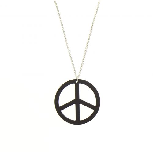 Collier acrylique peace and love Black - 1706-32646