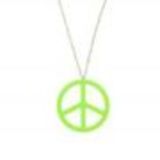 Collier acrylique peace and love Green - 1706-32649