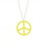 Collier acrylique peace and love Yellow - 1706-32651