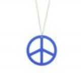 Sautoir acrylique peace and love Bleu - 1706-32652