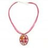 Collier cordons papillons, 2989 rouge Fuchsia - 3495-32671