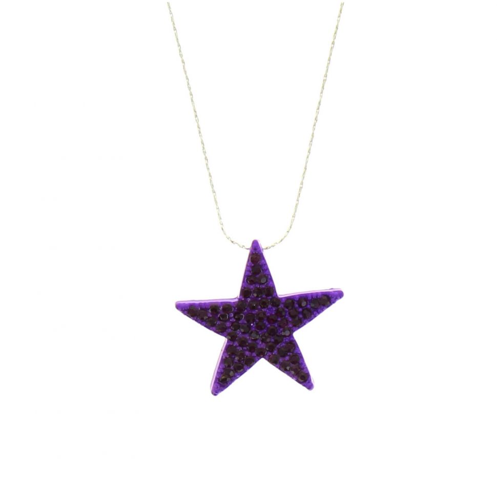 Collier BA17, étoile strass