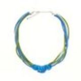Collier cordons, fil de fer coloré Bleu turquoise - 2135-32690