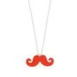 Sautoir acrylique moustache Rouge - 5469-32704