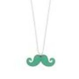 Mustache long necklace