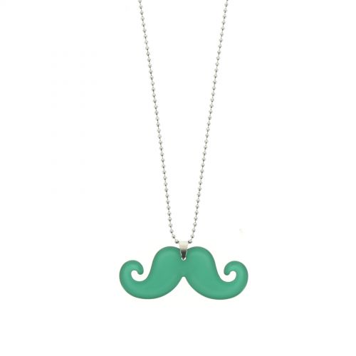 Sautoir pour femme acrylique moustache