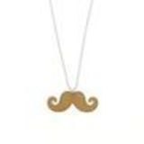 Sautoir acrylique moustache Taupe - 5469-32710