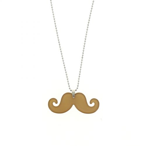 Sautoir acrylique moustache, 2093 TAUPE Taupe - 5469-32710