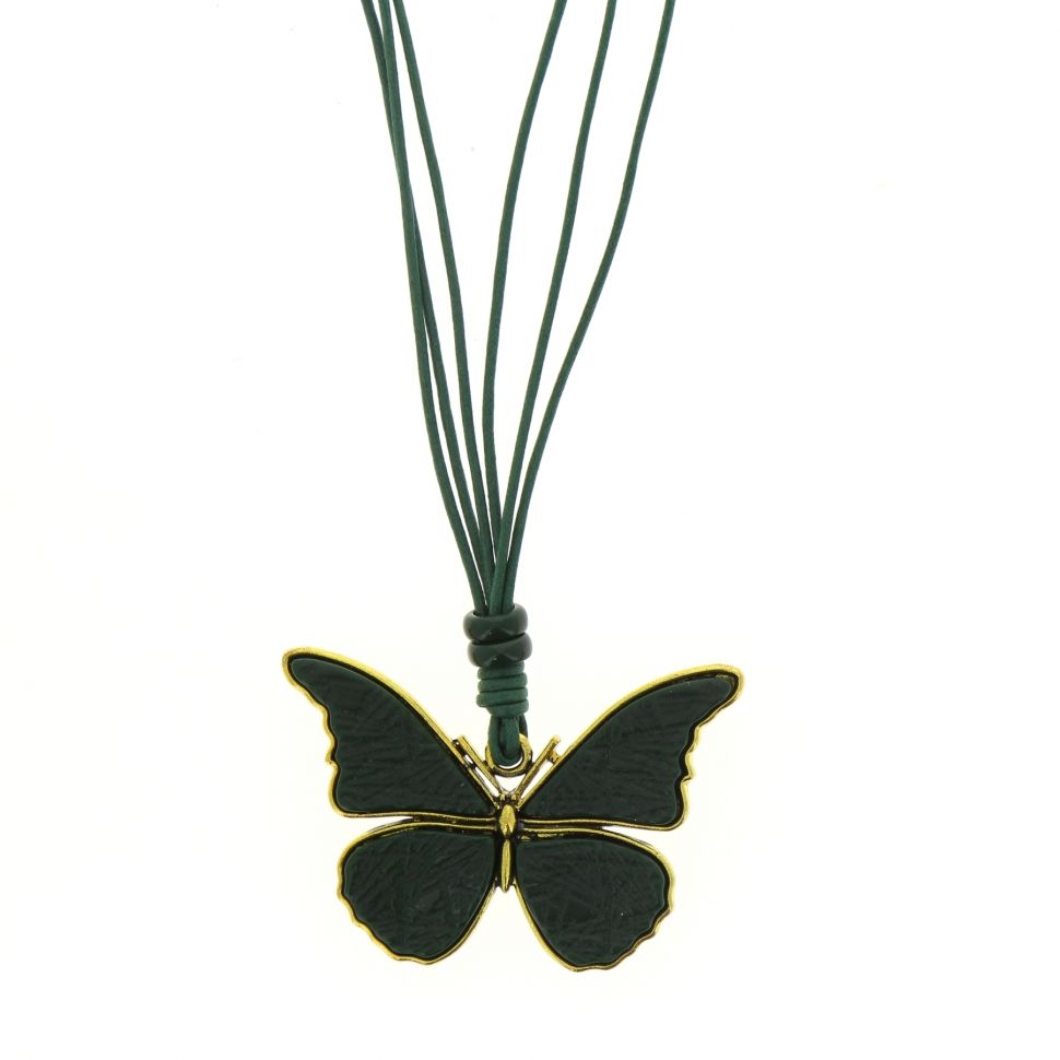 collier papillon à cordons, DN9231 Vert pin - 1721-32832